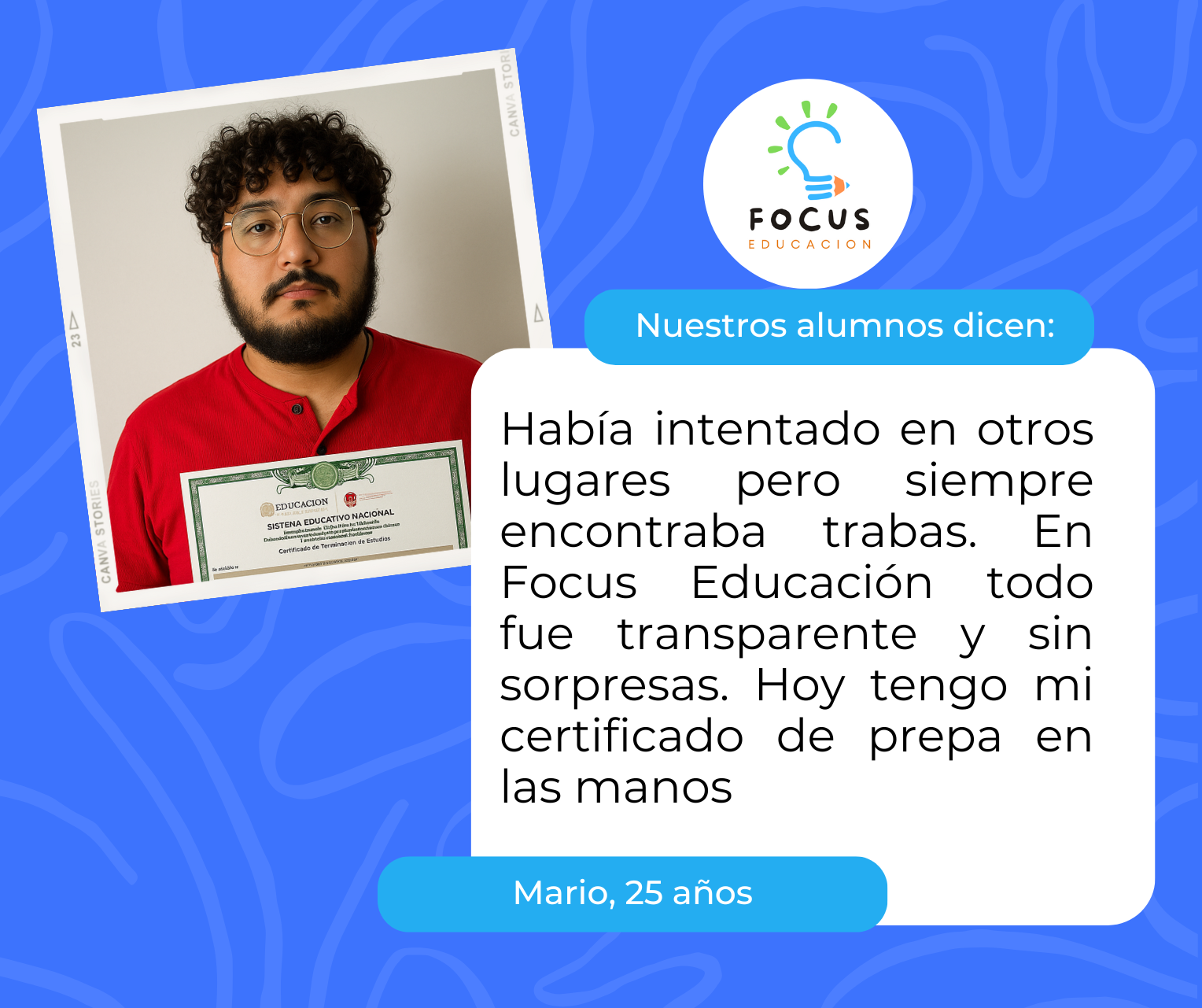 Testimonio de alumno 1