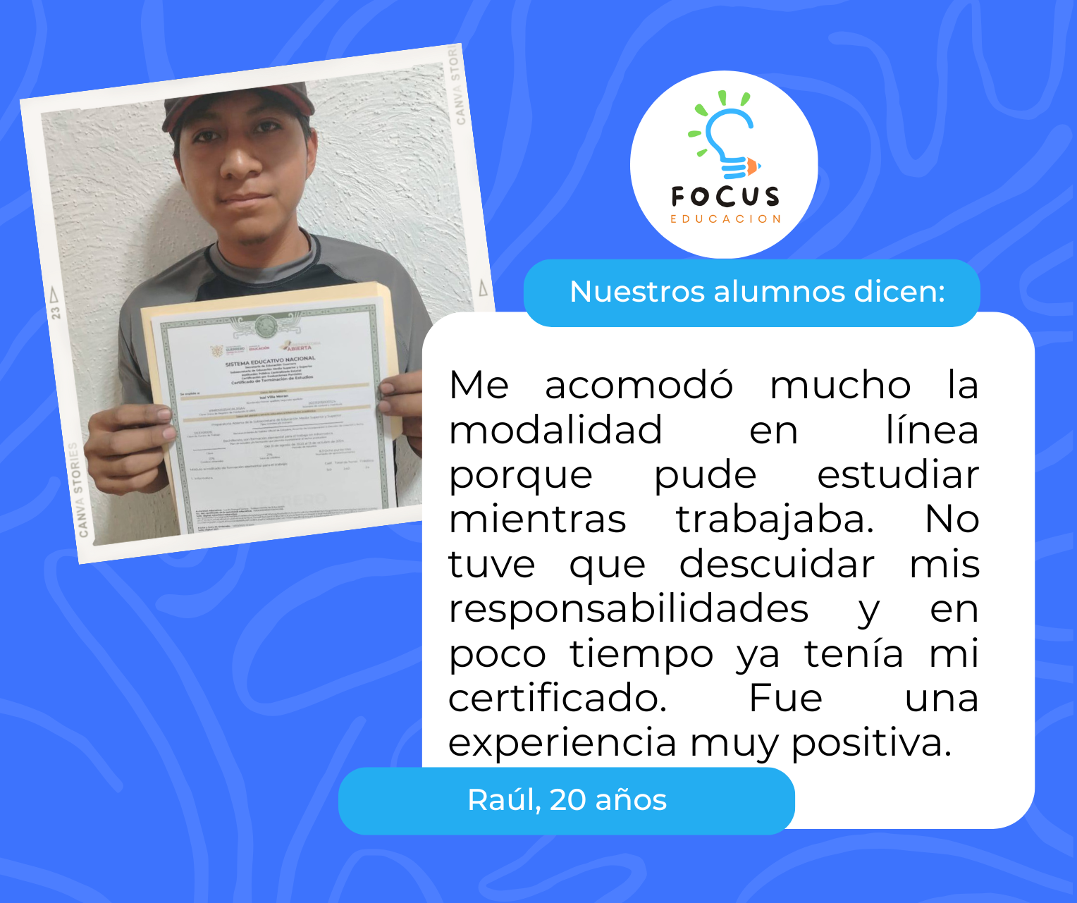 Testimonio de alumno